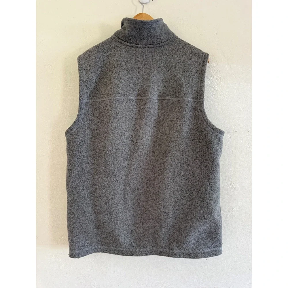 The North Face Mens Gordon Lyons Full Zip Fleece Vest Heather Grey Large